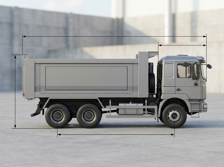 Dimensión del camión volquete Shacman